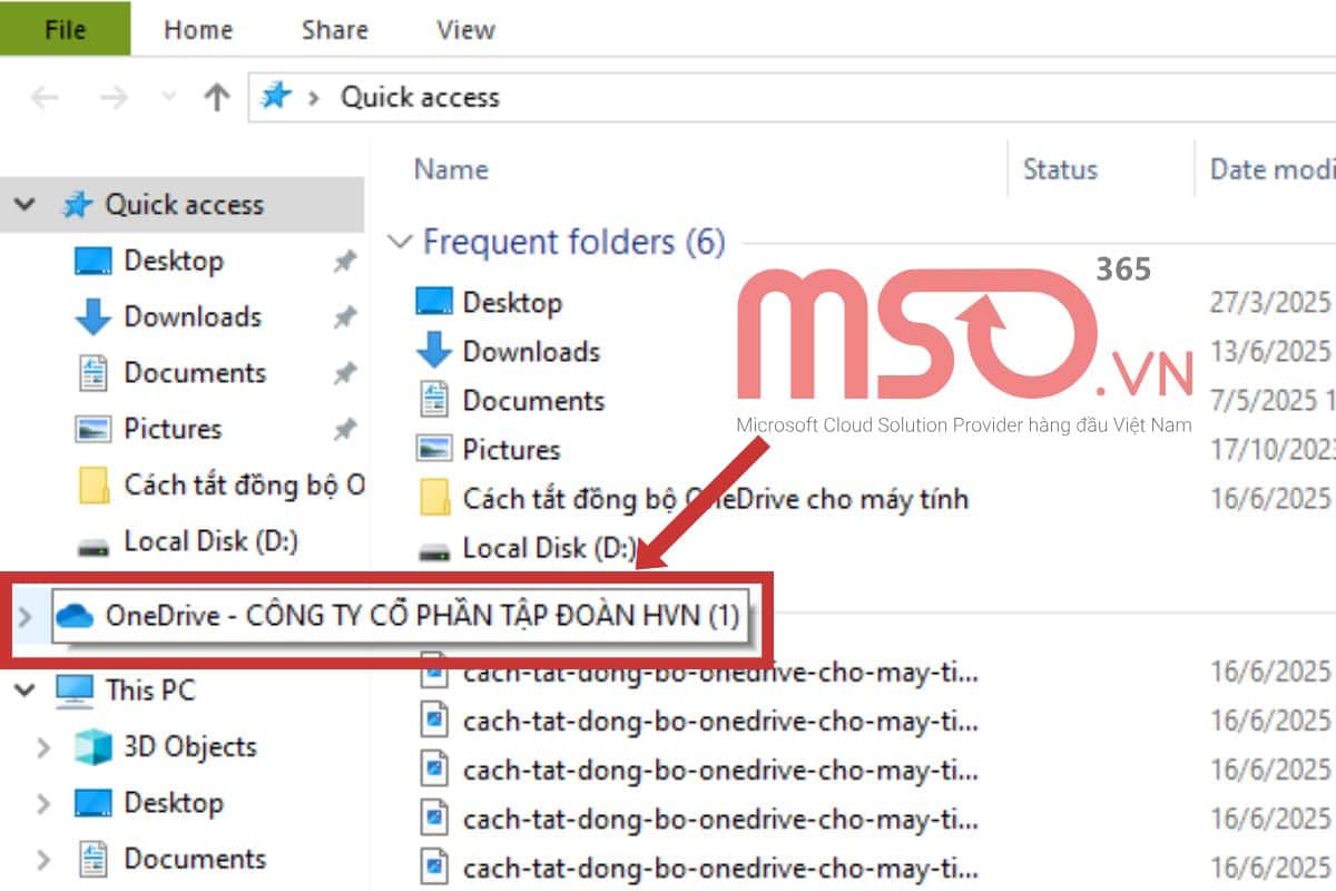 Cách ngừng đồng bộ OneDrive cho máy tính