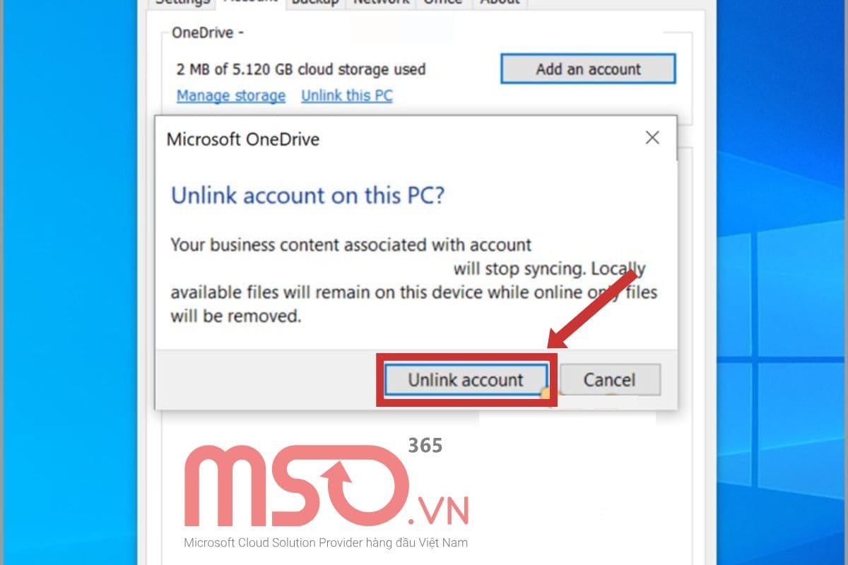 Cách tắt đồng bộ OneDrive cho máy tính