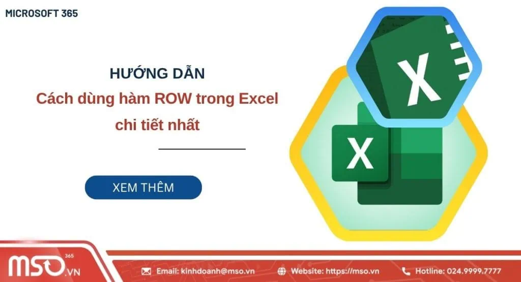 Hàm ROW trong Excel