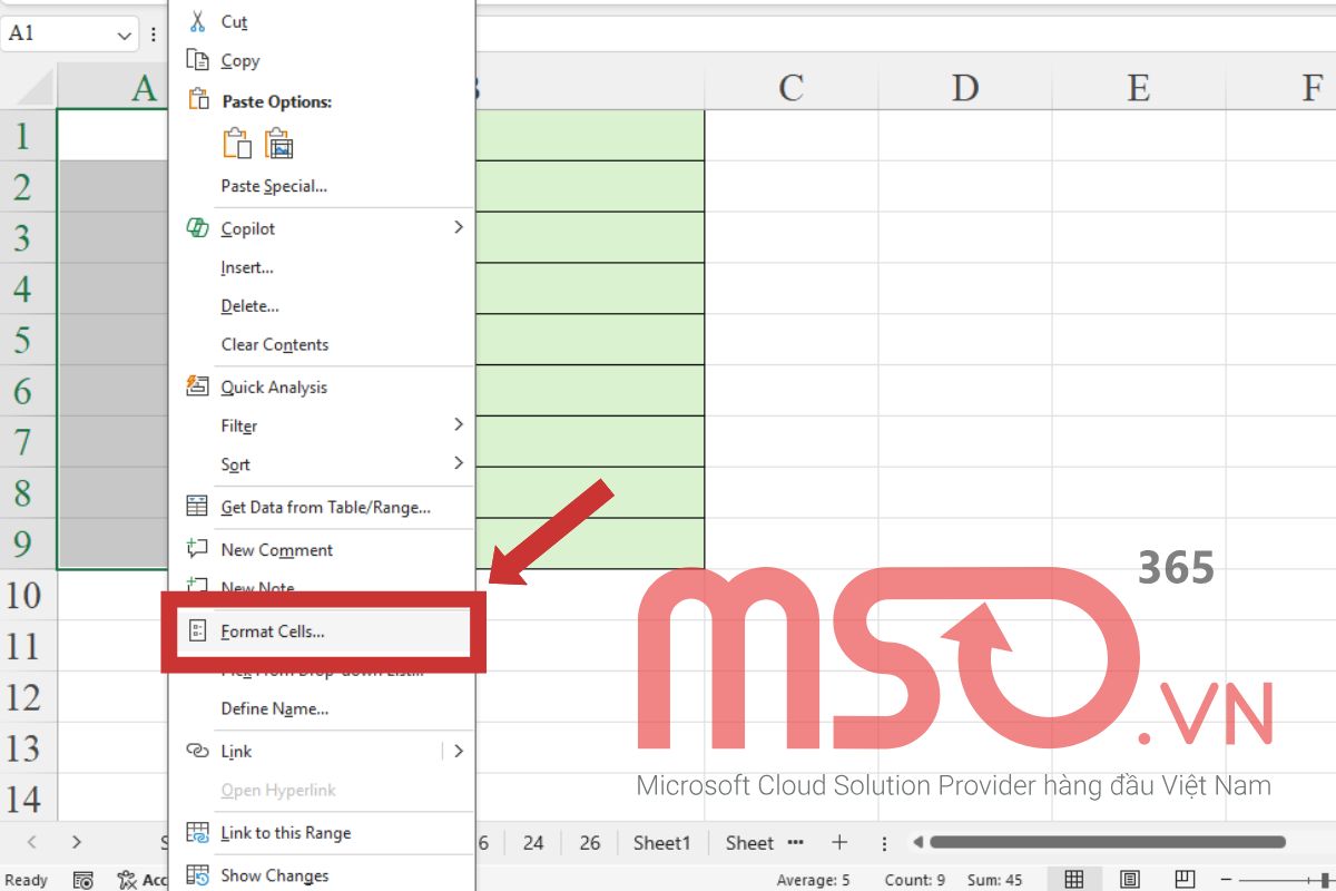 Cách đánh chữ thứ tự trong Excel với chữ kèm số