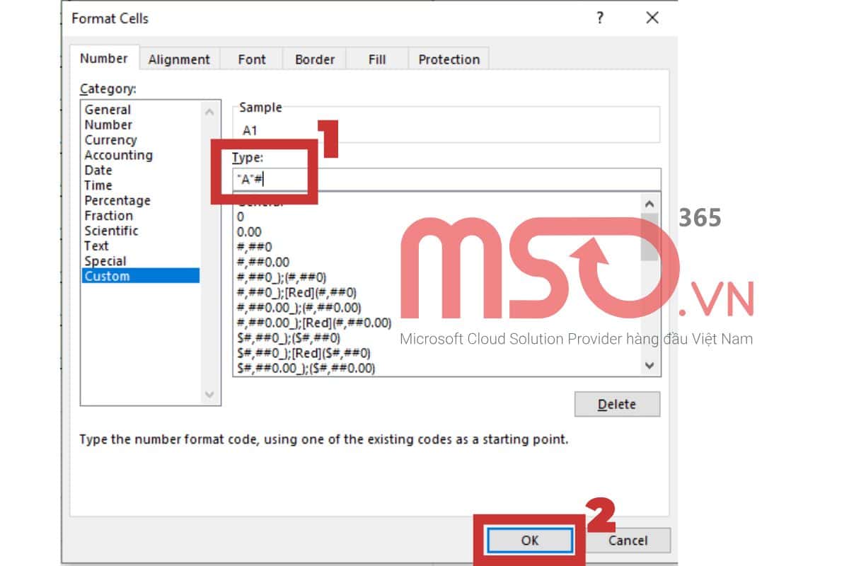 Cách đánh chữ thứ tự trong Excel với chữ kèm số
