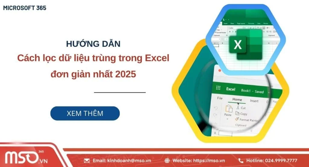 cách lọc dữ liệu trùng trong excel