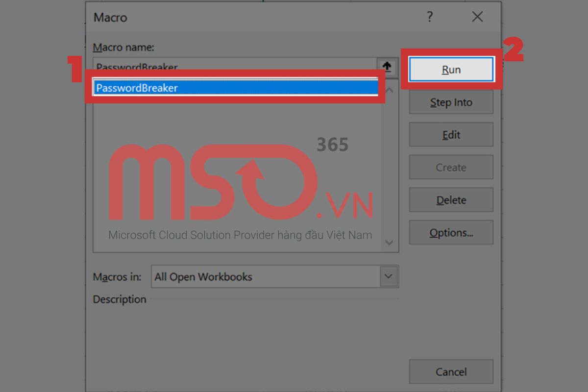Cách mở khóa file Excel đã quên mật khẩu bằng đoạn script