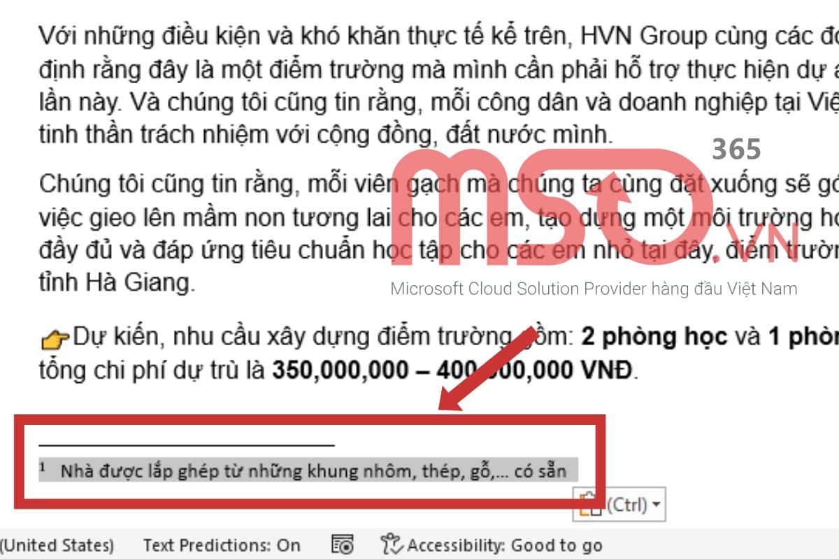 Cách tạo Footnote trong Word bằng tính năng References