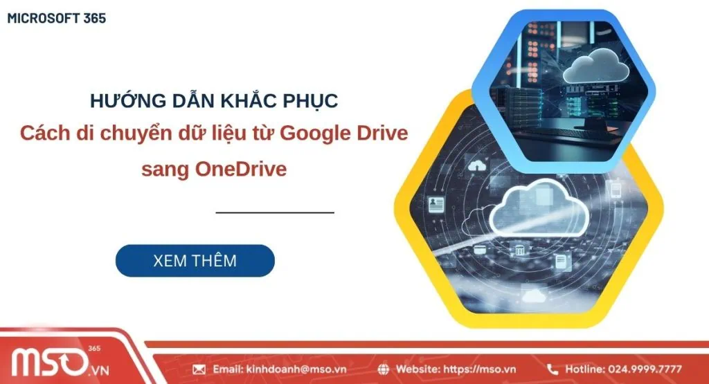 chuyển dữ liệu từ google drive sang onedrive