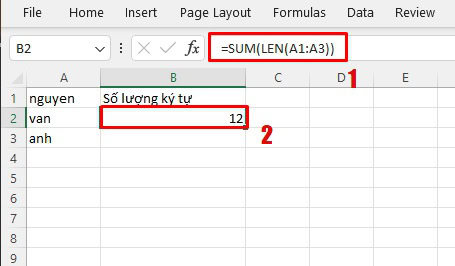 hàm đếm ký tự