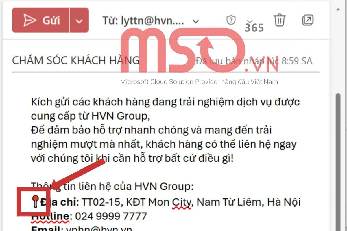 Hướng dẫn cách chèn icon trong Outlook trên máy tính