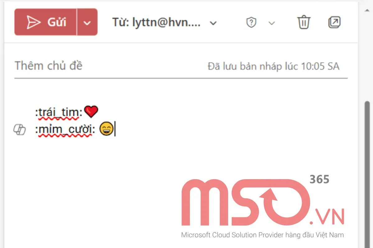 Hướng dẫn cách chèn icon vào email Outlook