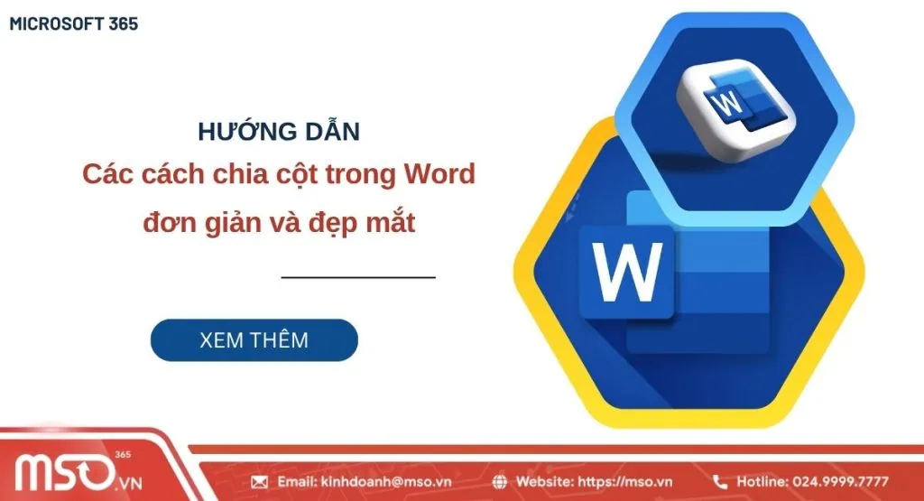 Cách chia cột trong Word