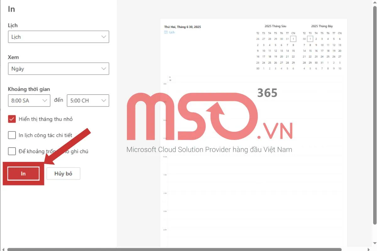 Hướng dẫn cách in email trong Outlook mới