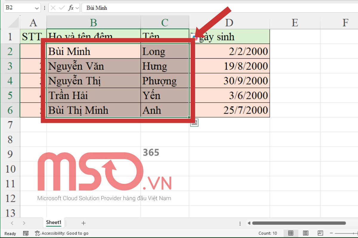Hướng dẫn đánh chữ thứ tự trong Excel và ví dụ cụ thể
