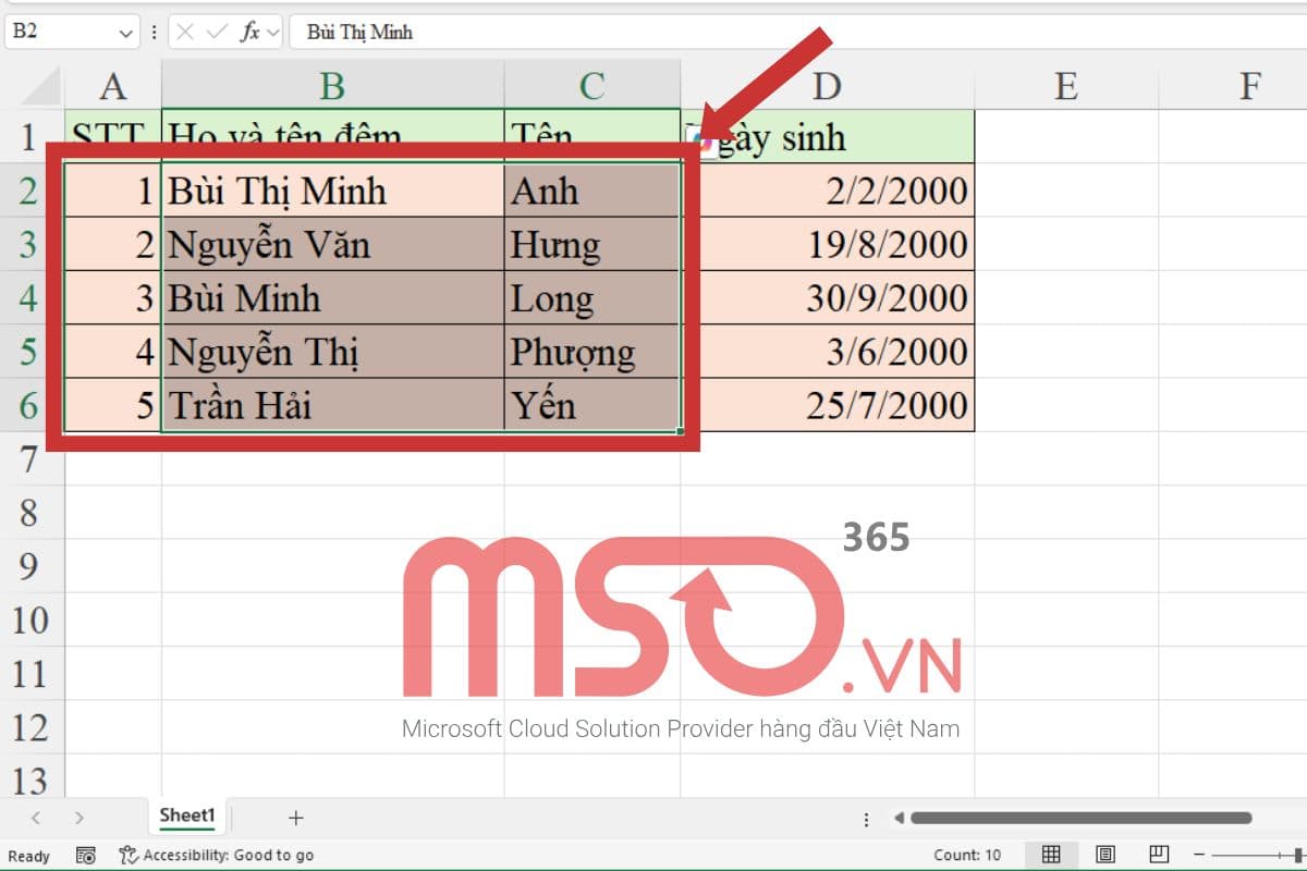 Hướng dẫn đánh chữ thứ tự trong Excel và ví dụ cụ thể
