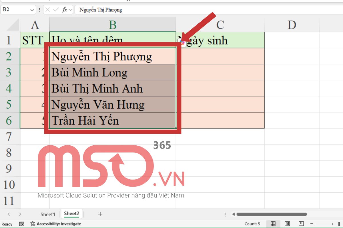 Hướng dẫn đánh chữ thứ tự trong Excel và ví dụ cụ thể