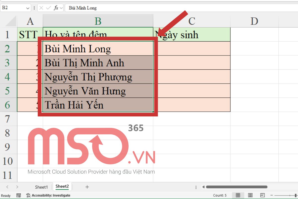Hướng dẫn đánh chữ thứ tự trong Excel và ví dụ cụ thể