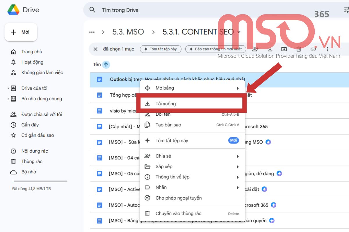 Cách chuyển file từ Google Drive sang OneDrive