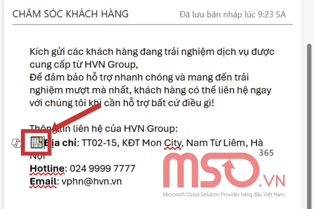 Sử dụng phím tắt icon trong Outlook để chèn icon, emoji