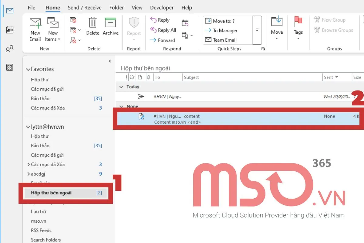 Hướng dẫn các cách sửa lỗi Outlook gửi mail vào Outbox