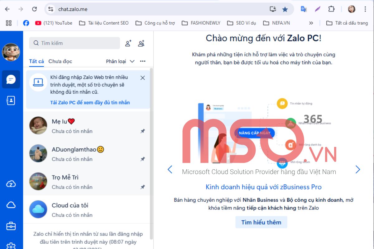 Cách gửi File PowerPoint qua Zalo trên thiết bị máy tính