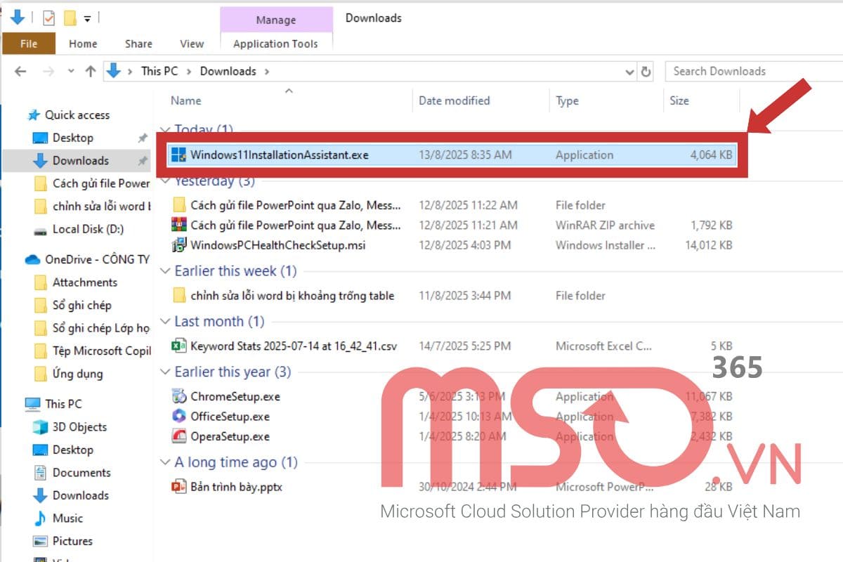 Cách update Win 10 lên Win 11 từ Windows 11 Installation Assistant
