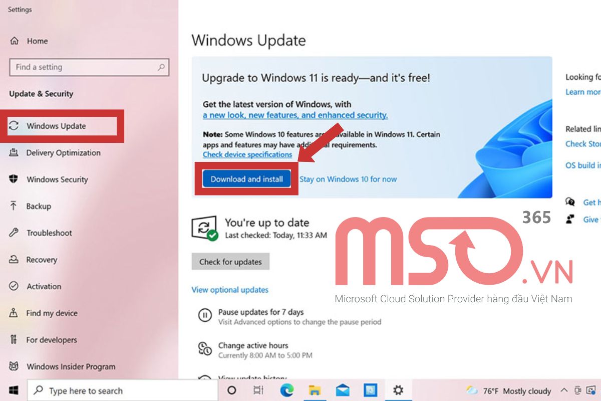 Cách update Windows 10 lên Windows 11 khi có thông báo