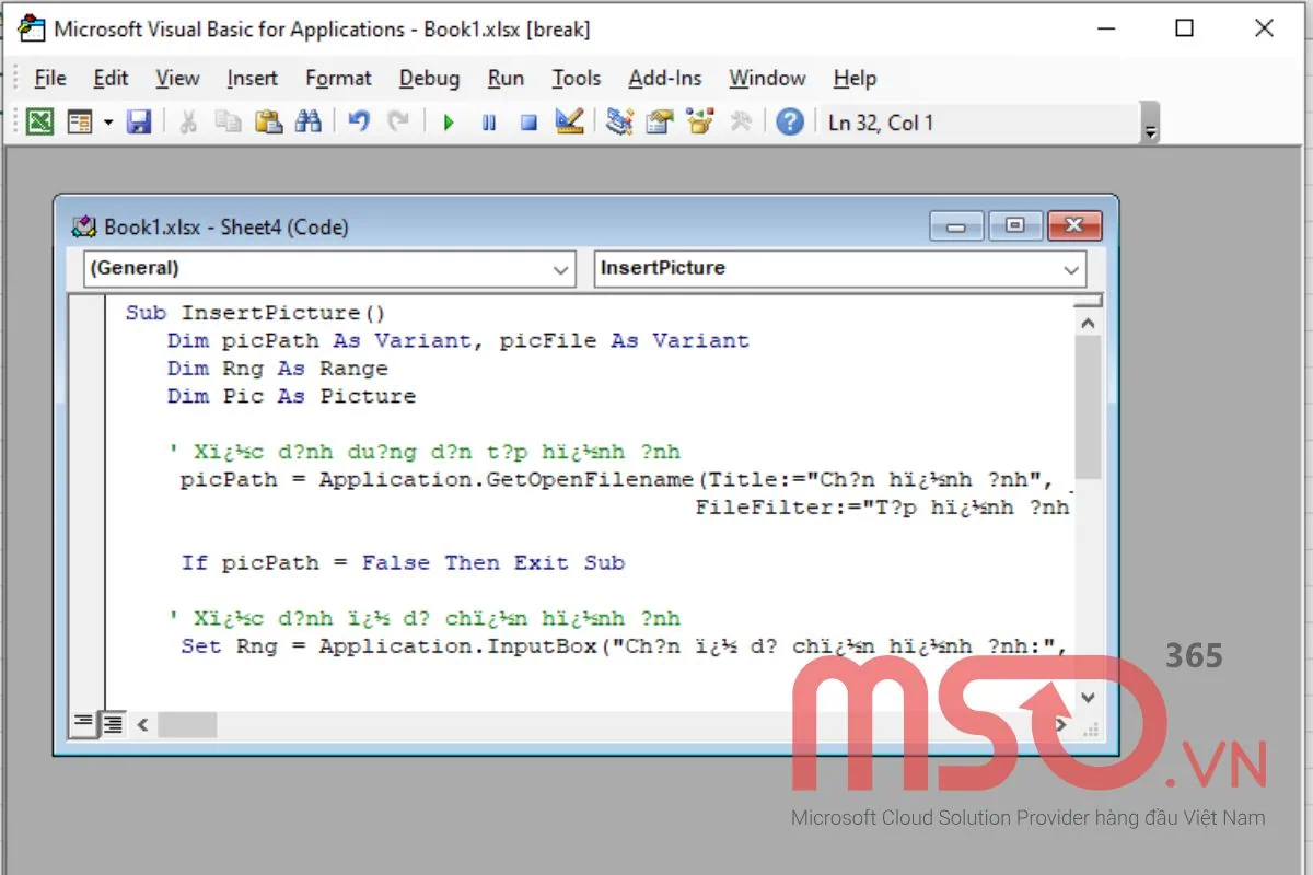 Hướng dẫn cách chèn hình vào Excel bằng VBA Excel