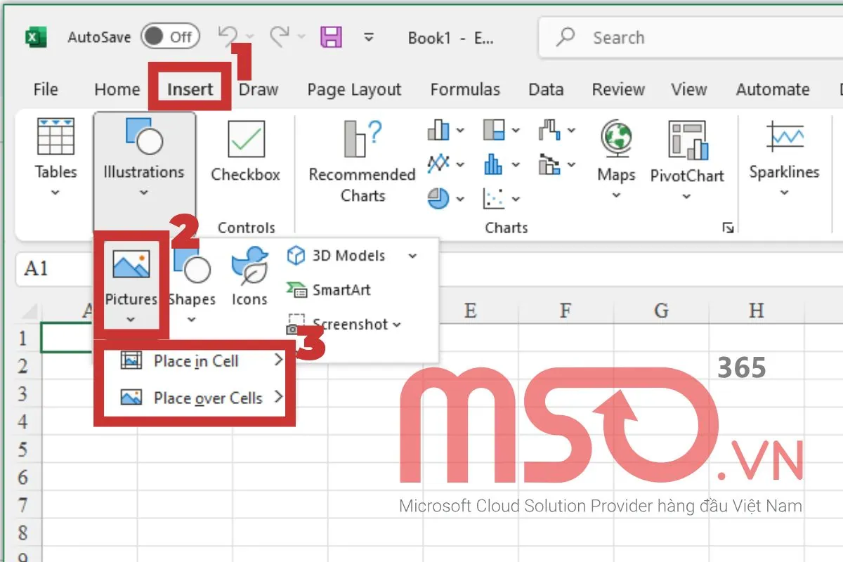 Hướng dẫn cách chèn hình vào Excel thủ công