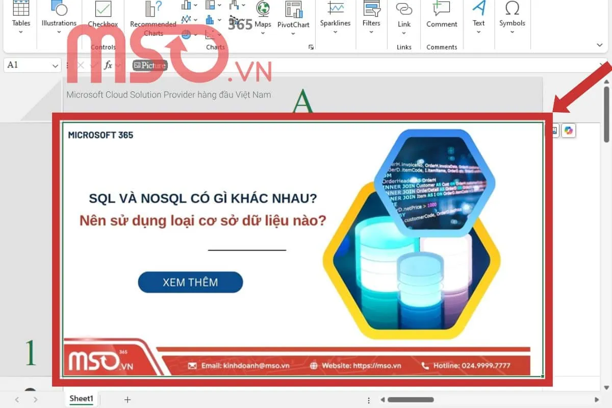 Hướng dẫn cách chèn hình vào Excel thủ công