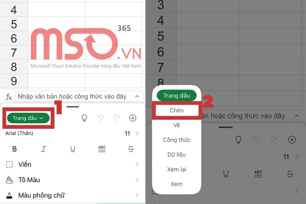 Hướng dẫn cách chèn hình ảnh vào Excel trên điện thoại