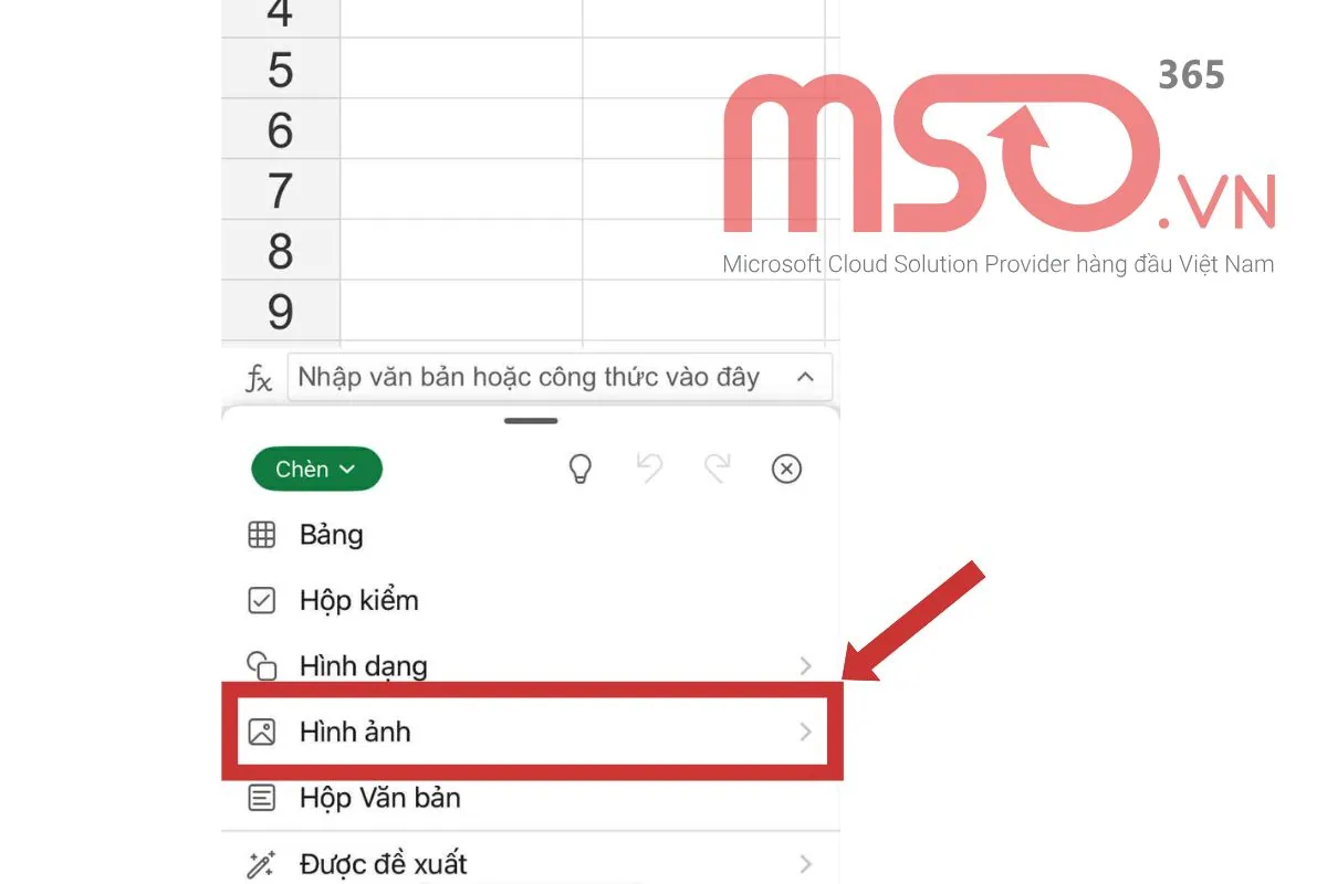 Hướng dẫn cách chèn hình ảnh vào Excel trên điện thoại