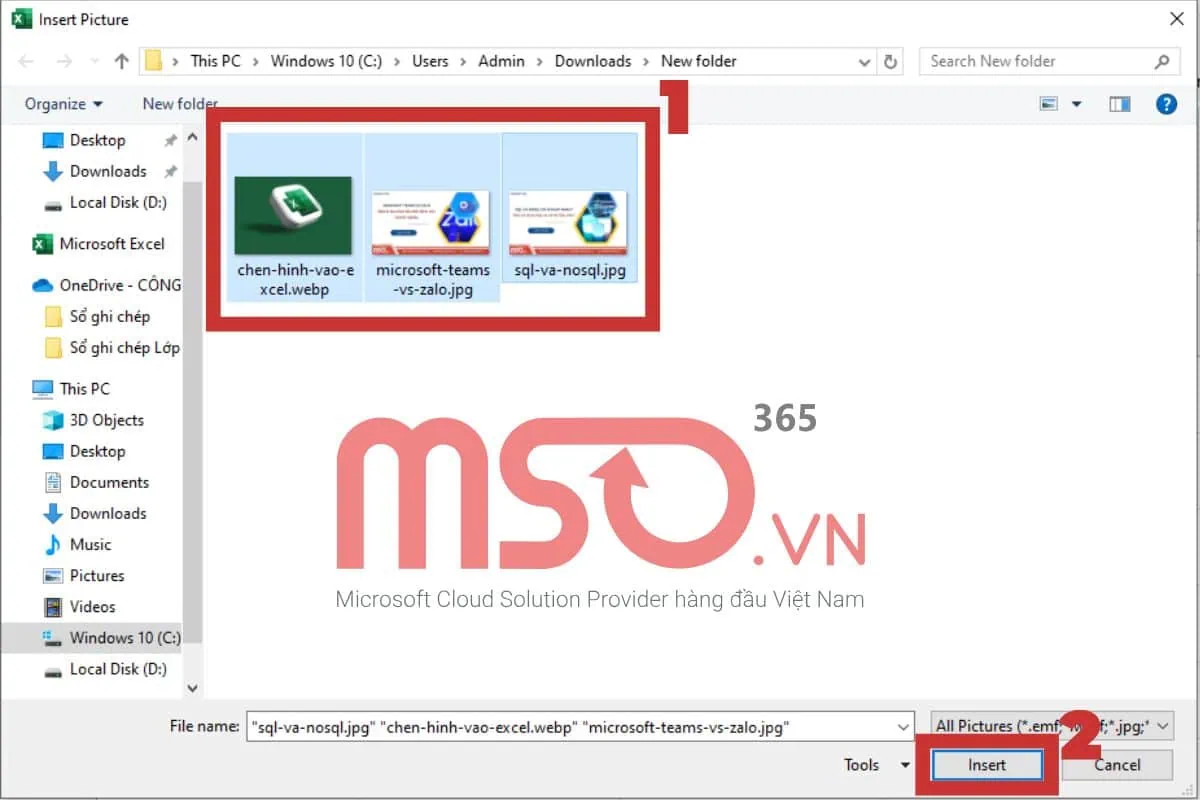 Hướng dẫn cách chèn hình vào Excel vừa ô hàng loạt