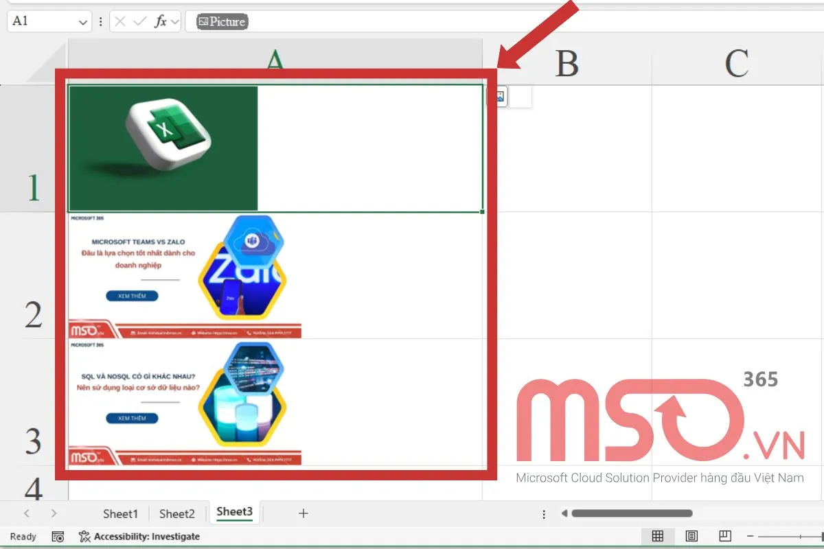 Hướng dẫn cách chèn hình vào Excel vừa ô hàng loạt