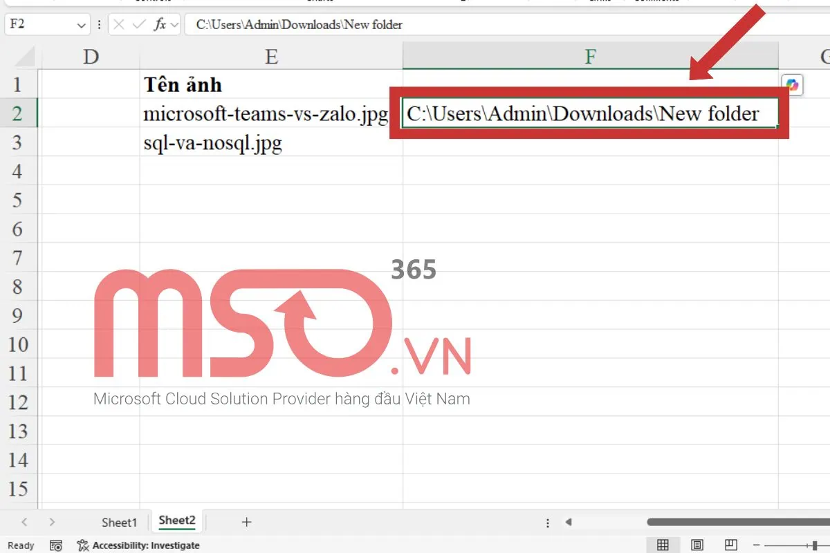Cách chèn nhiều hình ảnh cùng lúc vào ô Excel bằng Macro