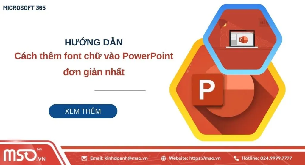 cách thêm font chữ vào powerpoint