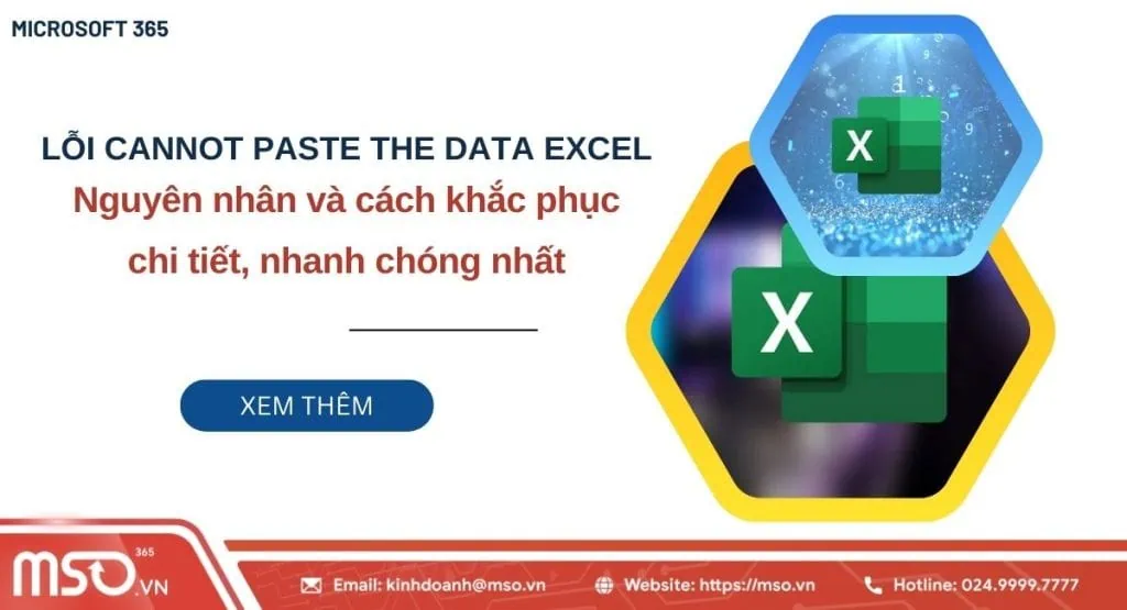lỗi cannot paste the data
