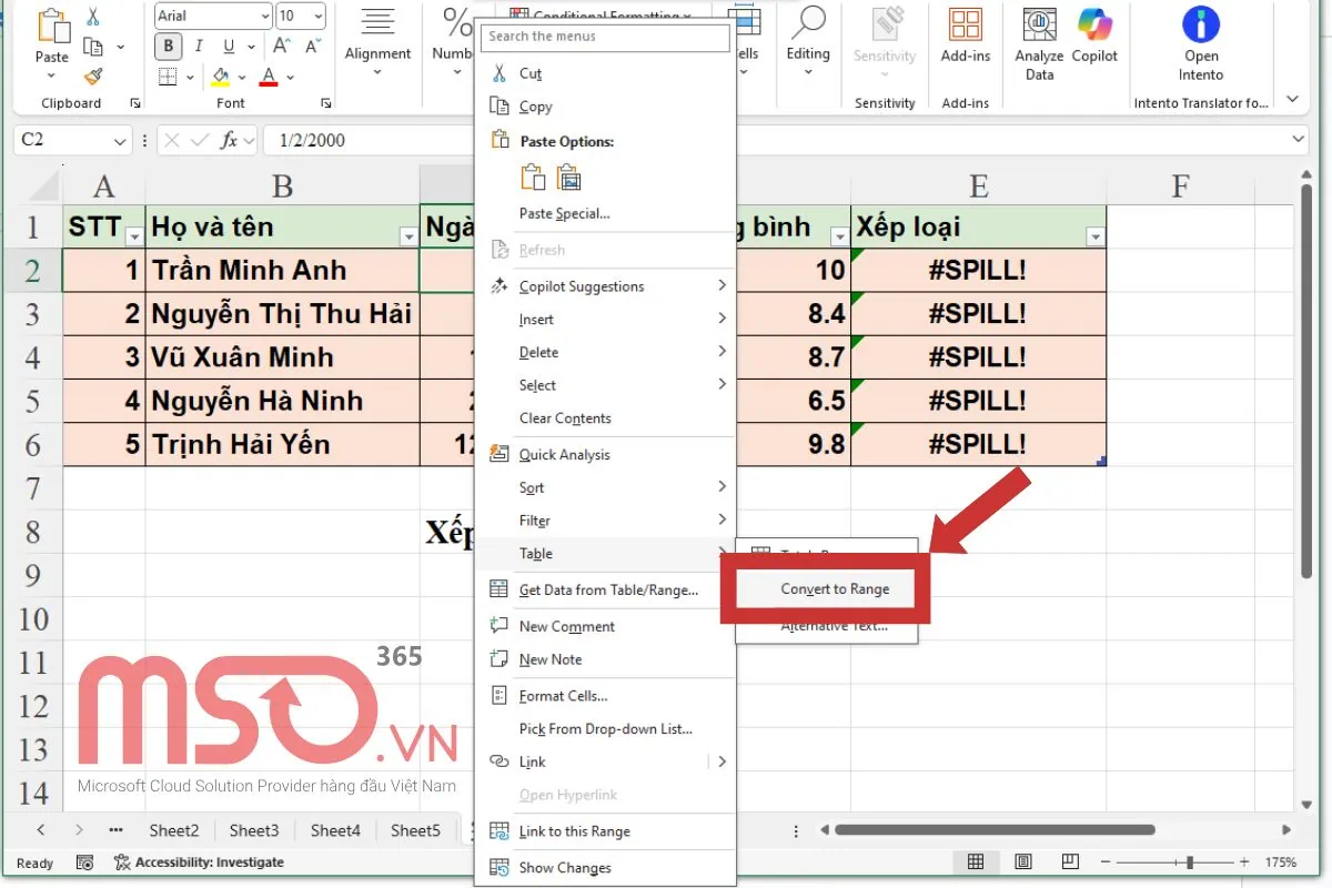 Lỗi #SPILL là lỗi gì trong Excel? Cách khắc phục hiệu quả