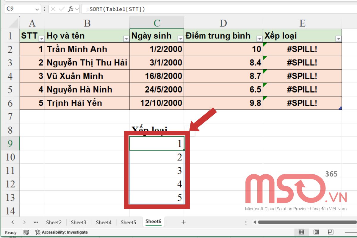 Lỗi #SPILL là lỗi gì trong Excel? Cách khắc phục hiệu quả