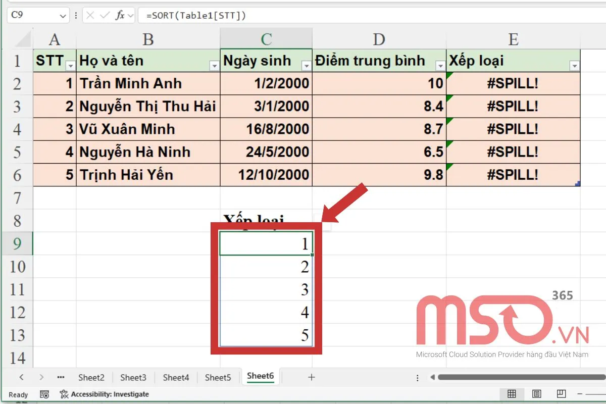 Lỗi #SPILL là lỗi gì trong Excel? Cách khắc phục hiệu quả