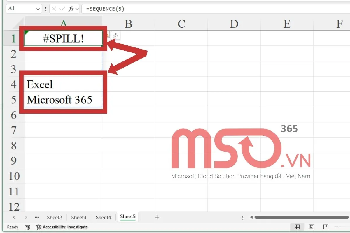 Lỗi #SPILL là lỗi gì trong Excel? Nguyên nhân phổ biến