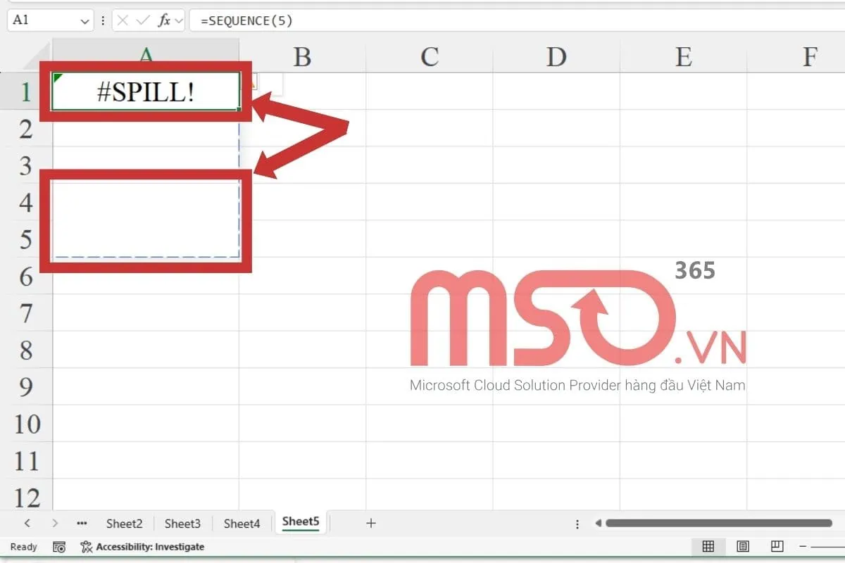 Lỗi #SPILL là lỗi gì trong Excel? Nguyên nhân phổ biến