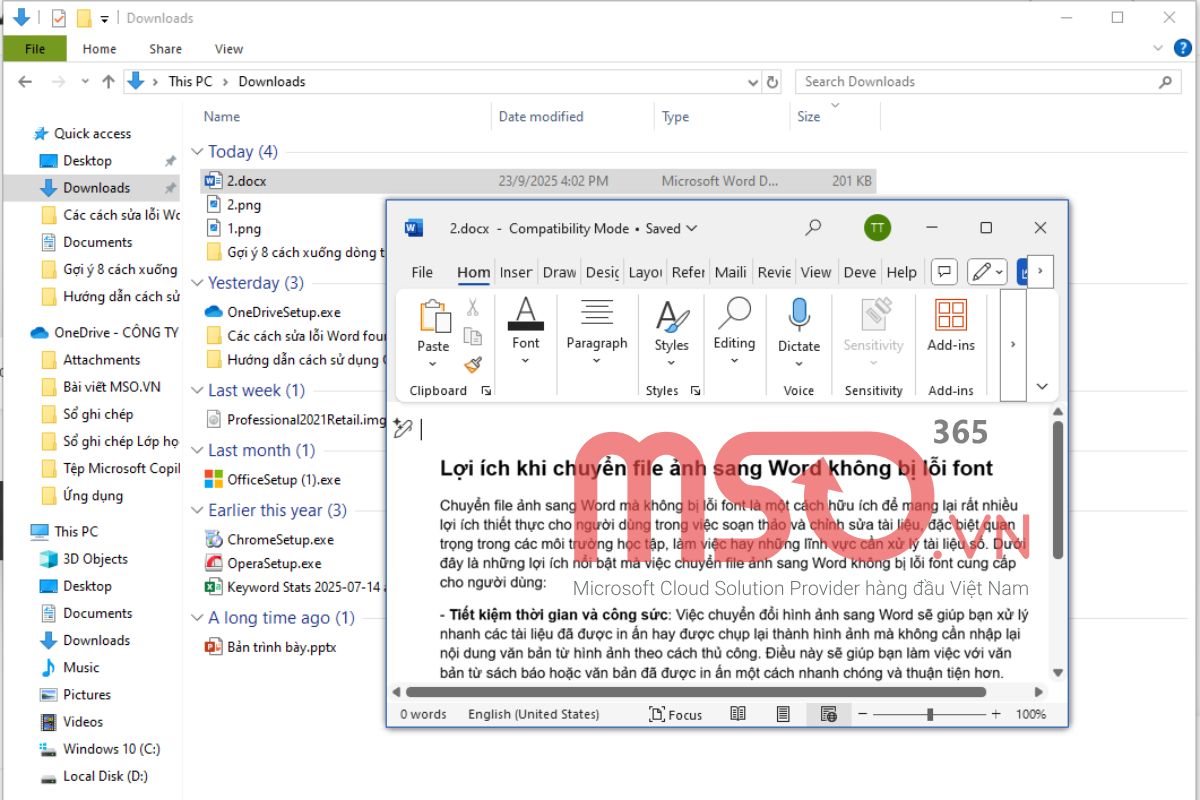 Các cách chuyển file ảnh sang Word không bị lỗi font