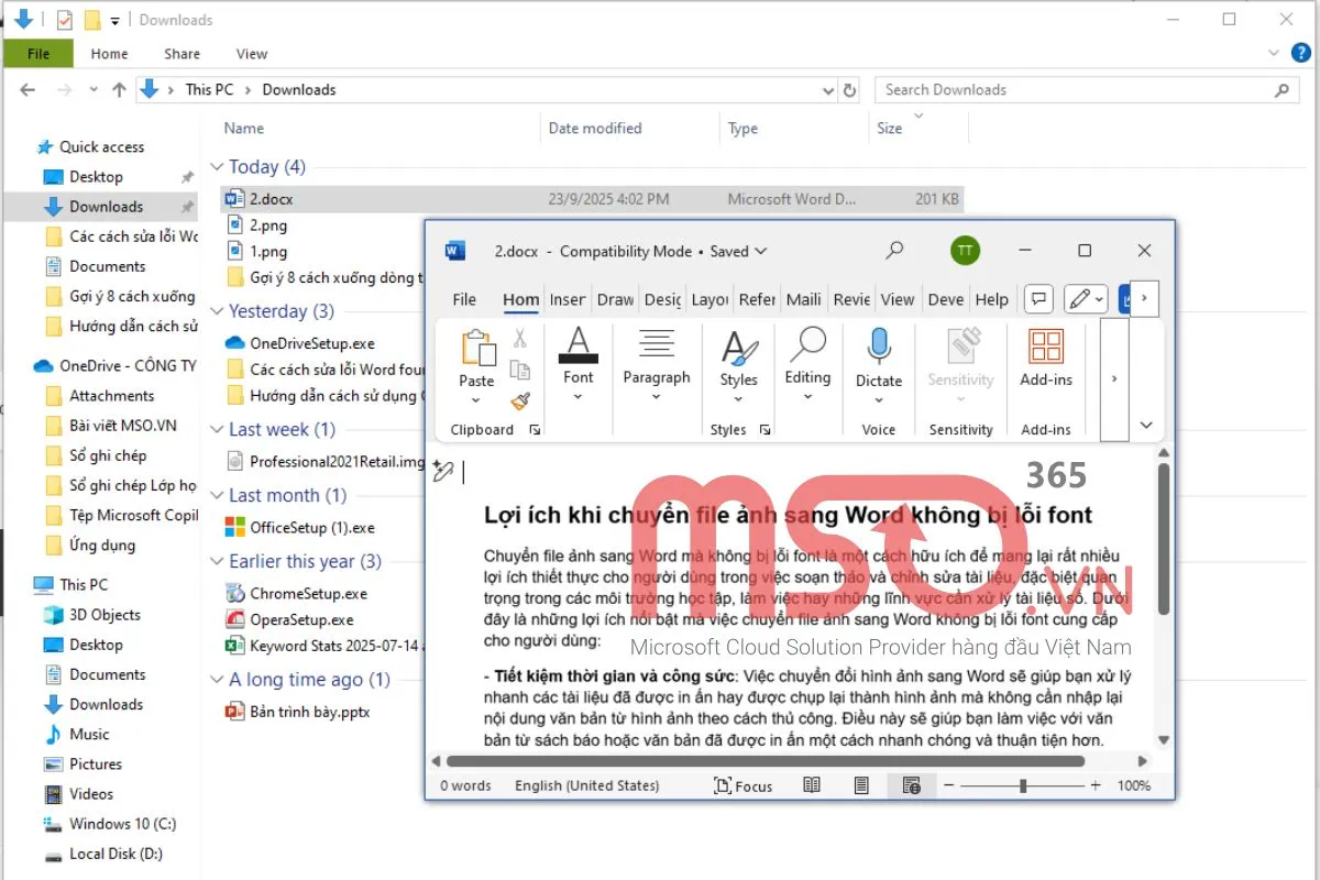 Các cách chuyển file ảnh sang Word không bị lỗi font