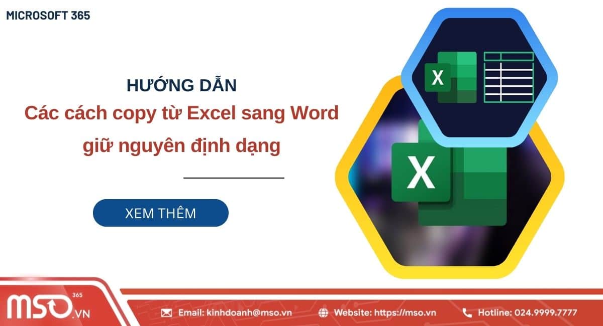 Hướng dẫn cách copy từ Excel sang Word giữ nguyên định dạng