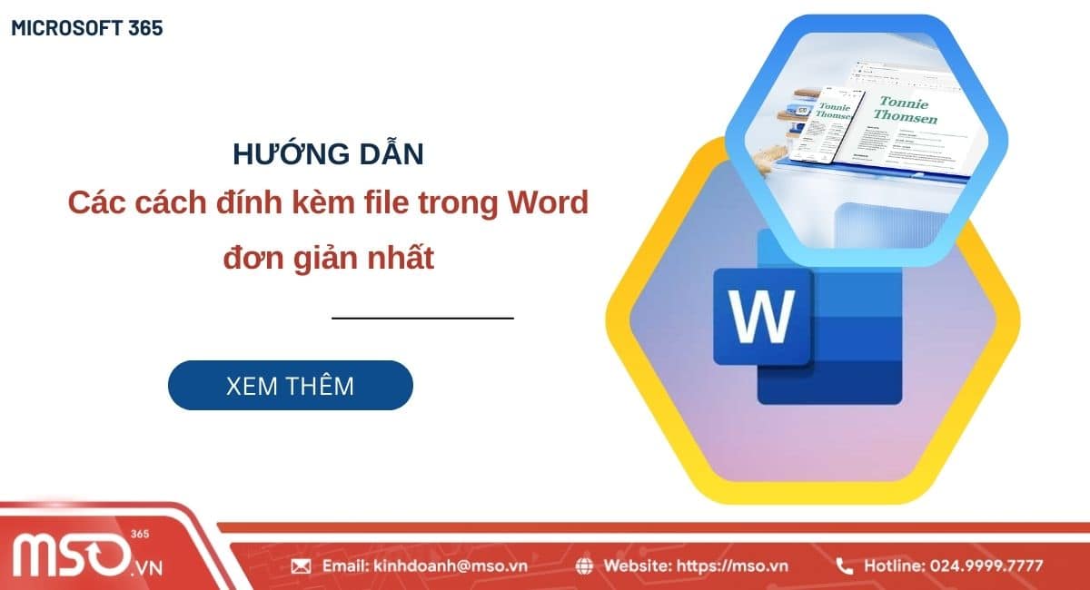 đính kèm file trong word