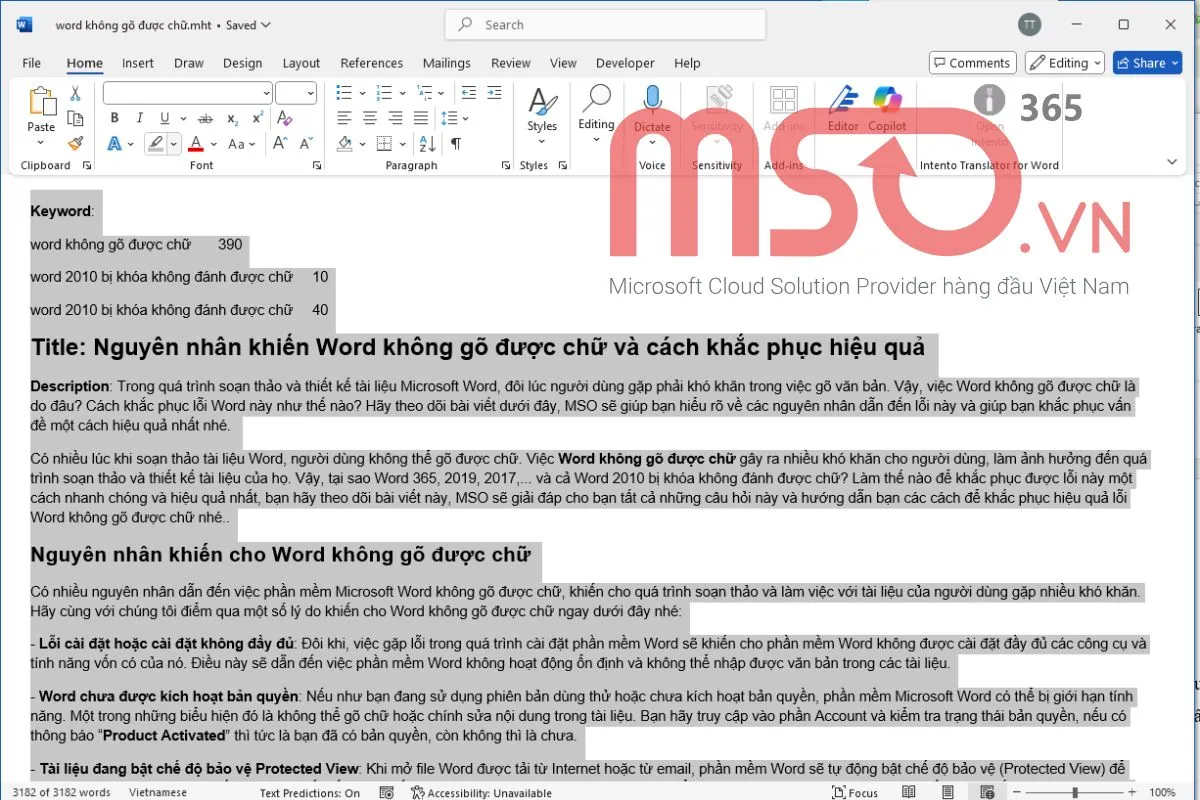 Các cách khắc phục lỗi Word không gõ được chữ hiệu quả