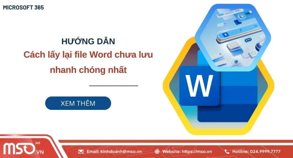 lấy lại file word chưa lưu