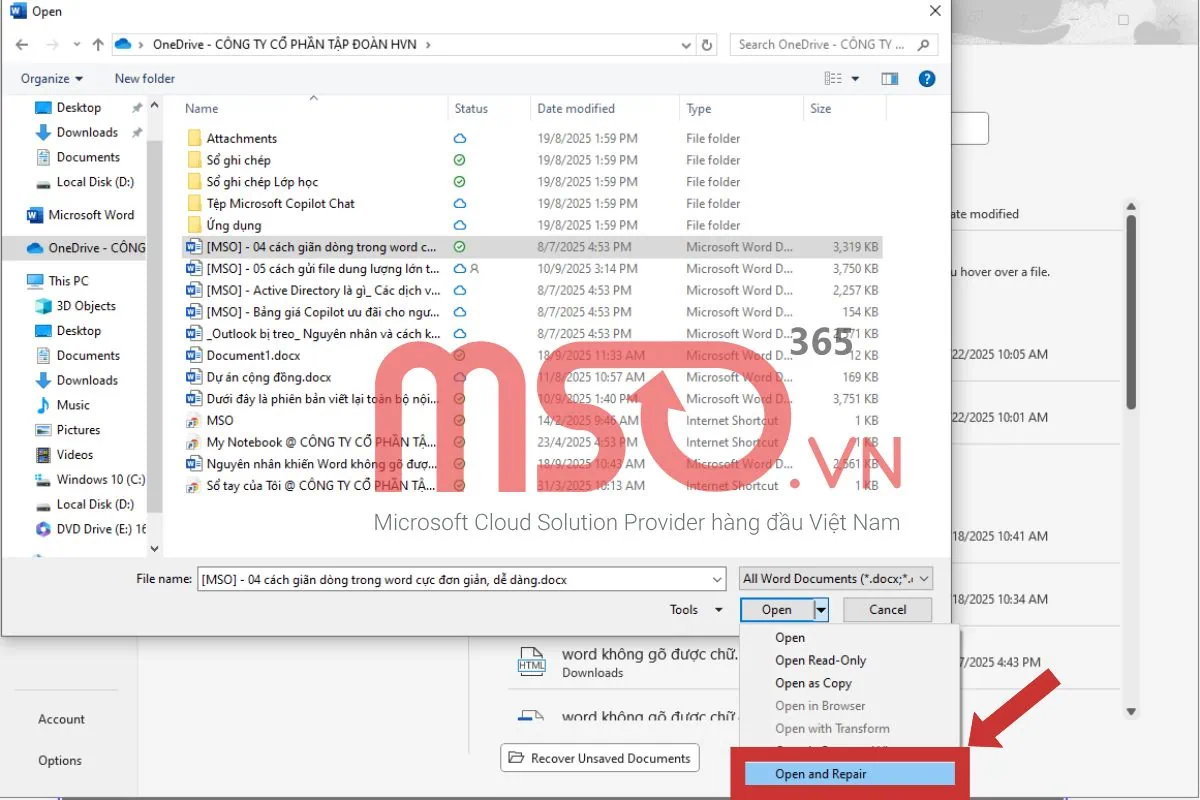 Các cách sửa lỗi Word found unreadable content hiệu quả nhất