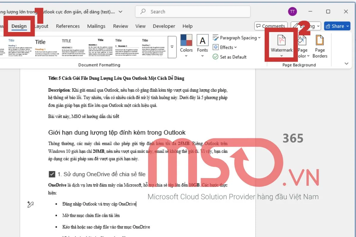 Các cách thêm Watermark trong Word nhanh chóng nhất