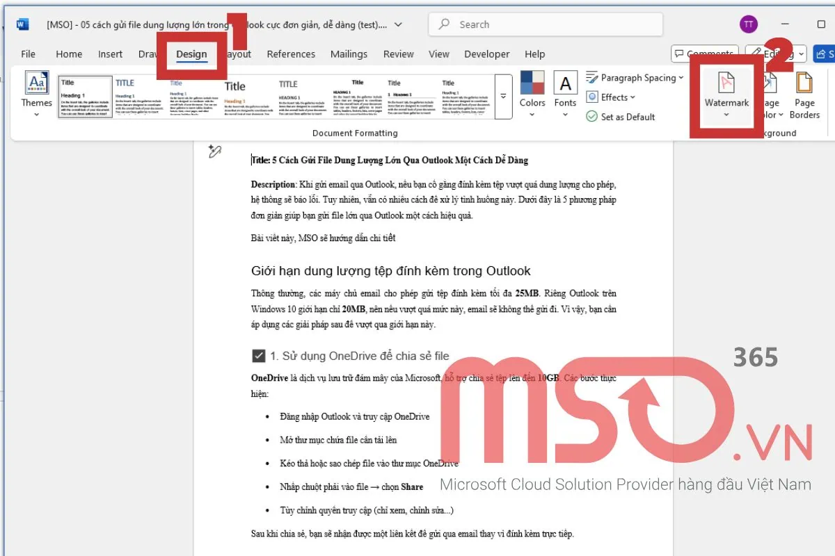 Các cách thêm Watermark trong Word nhanh chóng nhất
