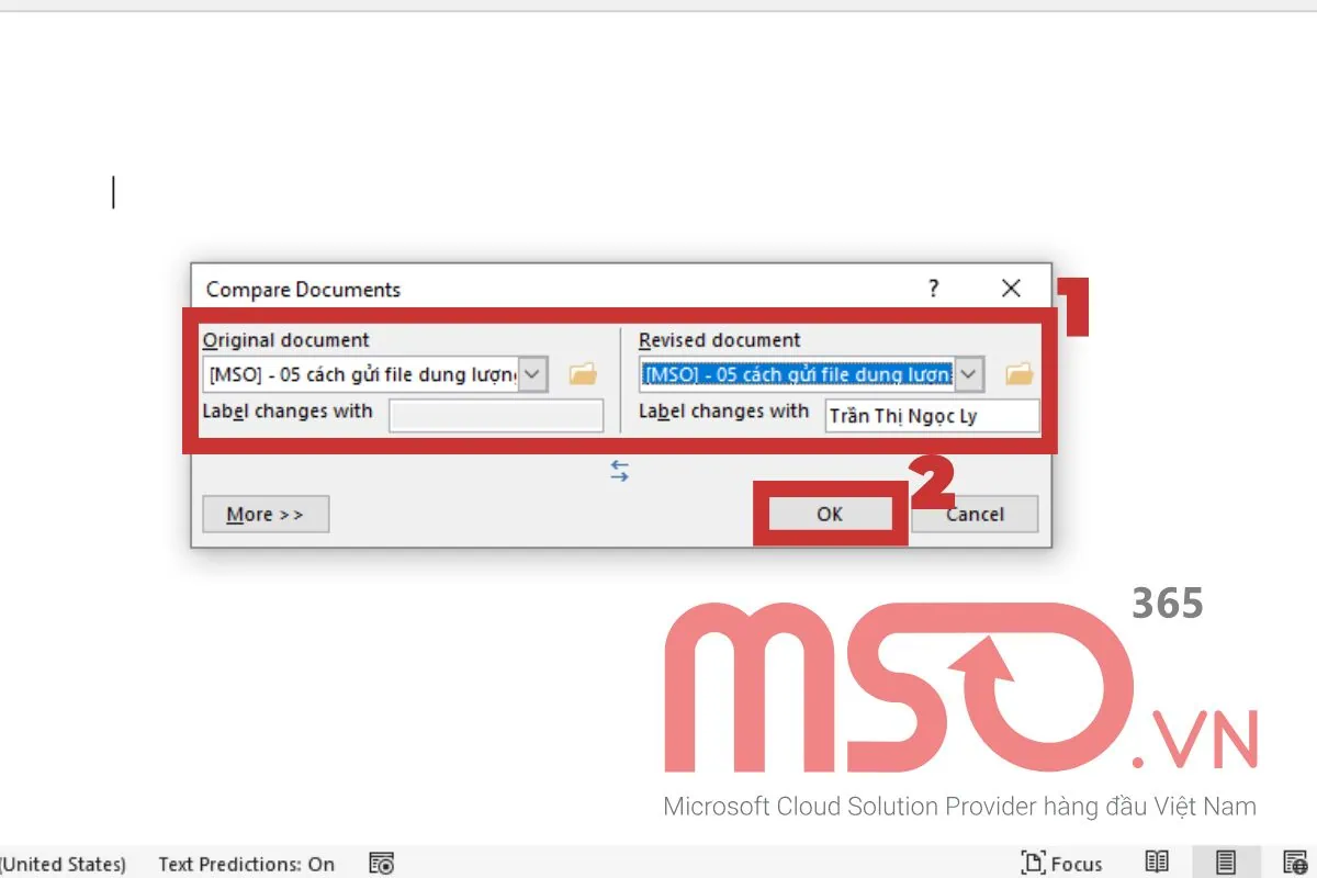 Các cách tìm điểm khác nhau giữa 2 file Word đơn giản nhất