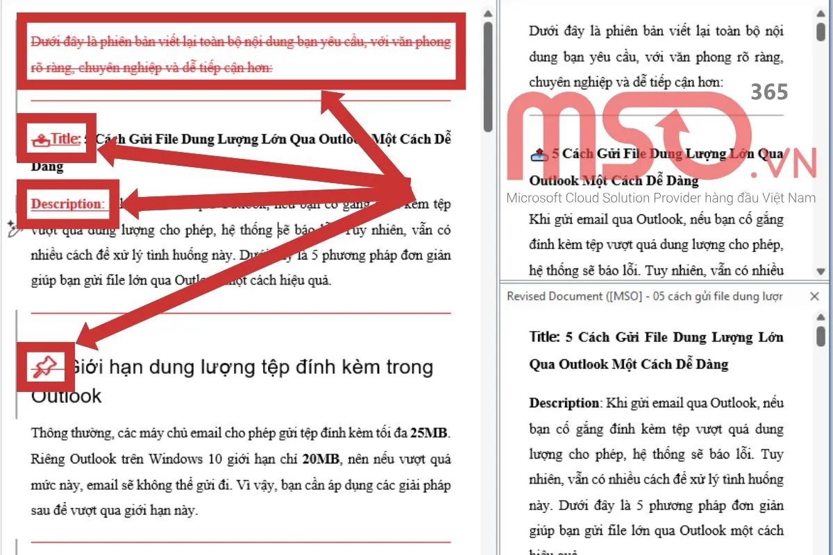 Các cách tìm điểm khác nhau giữa 2 file Word đơn giản nhất